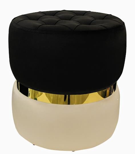 Biev Puf Siyah Beyaz