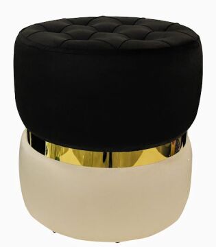 Biev Puf Siyah Beyaz