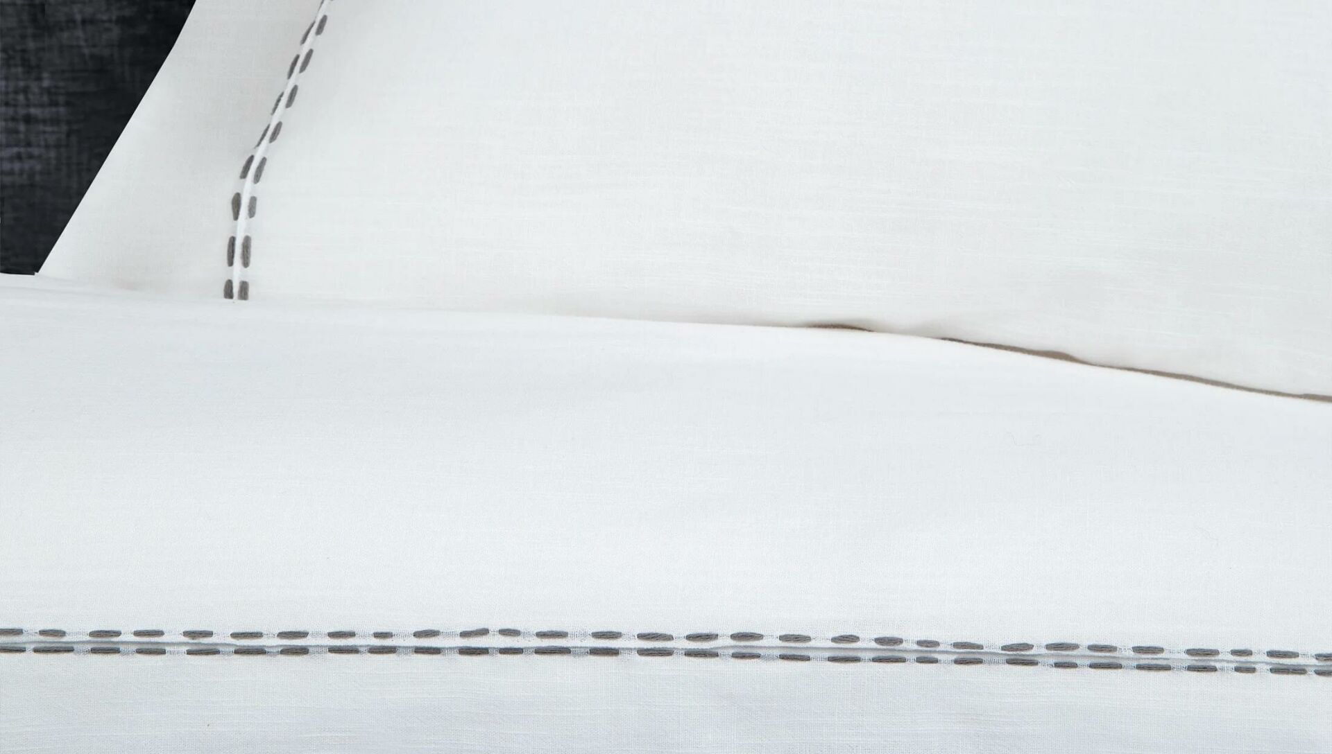 Yataş Bedding Çift Kişilik XL King Keten Nevresim Takımı Antrasit