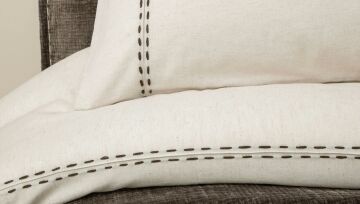 Yataş Bedding Çift Kişilik XL King Keten Nevresim Takımı Kahverengi