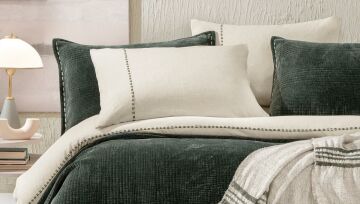 Yataş Bedding Çift Kişilik XL King Keten Nevresim Takımı Haki