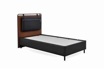 Yataş 090x190 Lisbon Baza - Volvin Başlık Set - 22802 Gri (Volvin Ayak)