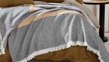Yataş Bedding Estie Koltuk Şalı - Camel/Gri