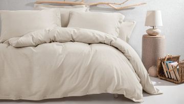 Yataş Bedding Çift Kişilik XL Annie Keten Nevresim Takımı Keten