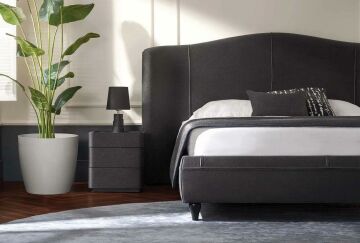 Yataş Bedding 160x200 Camira Başlıklı Baza Set - 22303 Antrasit (Antrasit Ayak)