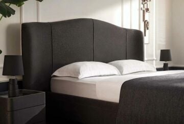 Yataş Bedding 160x200 Camira Başlıklı Baza Set - 22303 Antrasit (Antrasit Ayak)