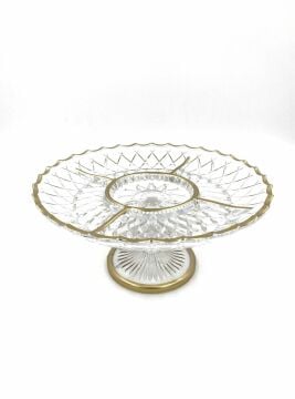 Biev Gala Ayaklı Bölmeli Sunum Altın