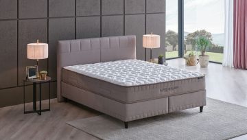 Yataş Bedding 100x200 Supreme Sleep Yatak - Baza - Başlık Set - 21101 Bej