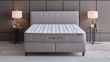Yataş Bedding 100x200 Supreme Sleep Yatak - Baza - Başlık Set - 21101 Bej