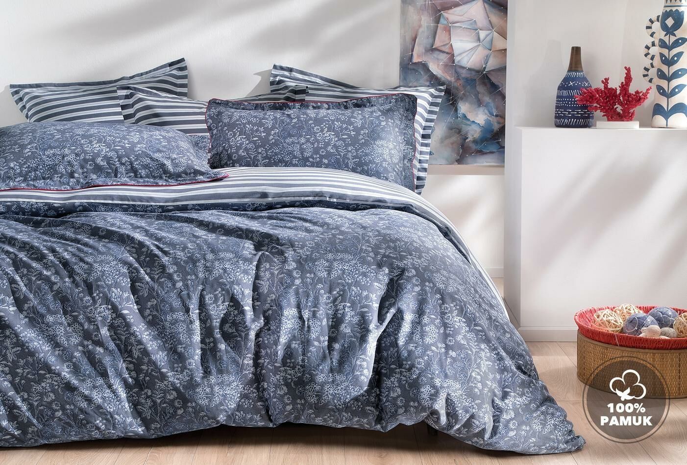 Yataş Bedding Tek Kişilik Martina Rnf Nevresim Takımı Lacivert