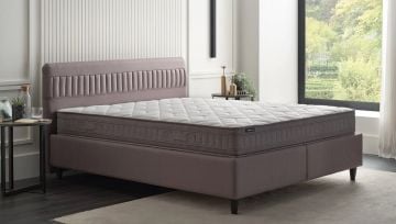 Yataş Bedding 090x190 Sleep Balance Pro - Somni Baza - Nano Başlık Set - 22002 Kahverengi