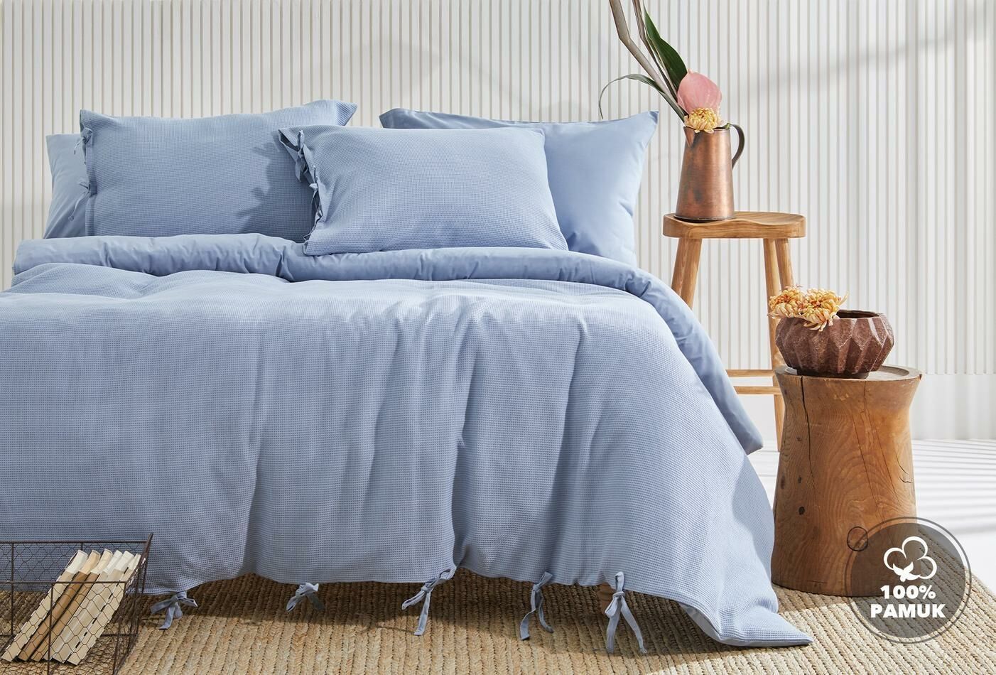 Yataş Bedding Tek Kişilik Pure Nevresim Takımı İndigo