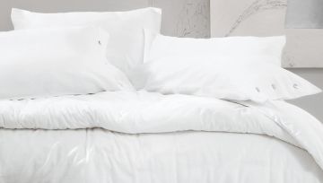 Yataş Bedding Çift Kişilik XL Annie Keten Nevresim Takımı - Beyaz