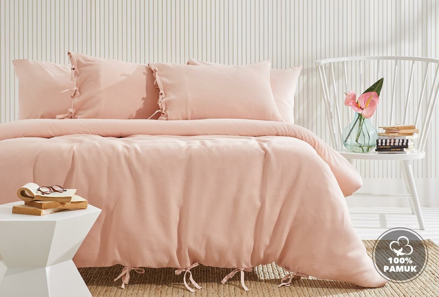 Yataş Bedding Çift Kişilik Pure Nevresim Takımı Blush