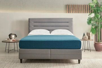 Yataş Bedding 100x200 Supreme Pedic Yatak - Baza - Başlık Set - 22201 Mavi