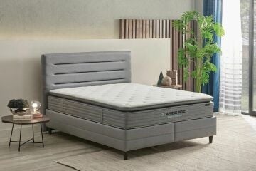 Yataş Bedding 120x200 Supreme Pedic Yatak - Baza - Başlık Set - 22201 Mavi