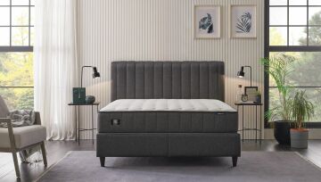 Yataş Bedding 090x190 Ionic Energy Pro Yatak - Lento Baza - Somni Başlık Set - 24901 Siyah