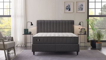 Yataş Bedding 100x200 Ionic Energy Pro Yatak - Lento Baza - Somni Başlık Set - 24901 Siyah