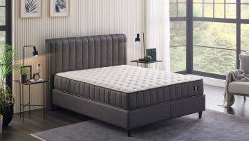 Yataş Bedding 140x190 Ionic Energy Pro Yatak - Lento Baza - Somni Başlık Set - 24901 Siyah