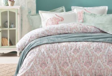 Yataş Bedding Çift XL Kişilik Alena Rnf Nevresim Takımı Nil Yeşili