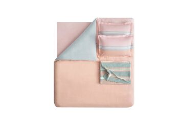 Yataş Bedding Çift Kişilik 5 Parça Pamuk Battaniyeli Nevresim Takımı Seti Lupin - Blush