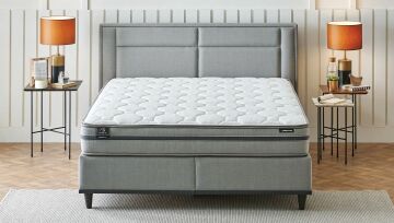 Yataş Bedding 150x200 Fresh Sense Yatak - Baza - Başlık Set - 21605 Gri