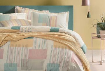 Yataş Bedding Çift Kişilik 5 Parça Triko Battaniyeli Nevresim Takımı Seti Balera - Safran