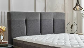 Yataş Bedding 100x200 Dream Line Yatak - Baza - Başlık Set - 22001 Antrasit
