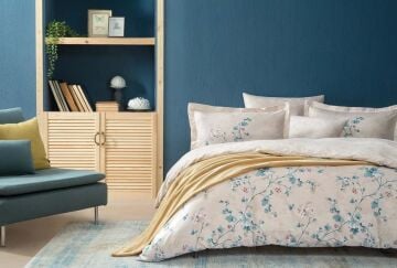 Yataş Bedding Çift Kişilik 5 Parça Wellsoft Battaniyeli Nevresim Takımı Seti Evelia - Limon