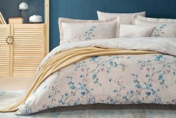 Yataş Bedding Çift Kişilik 5 Parça Wellsoft Battaniyeli Nevresim Takımı Seti Evelia - Limon