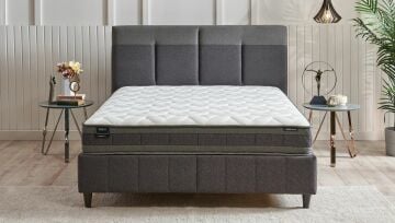 Yataş Bedding 160x200 Dream Line Yatak - Baza - Başlık Set - 22001 Antrasit