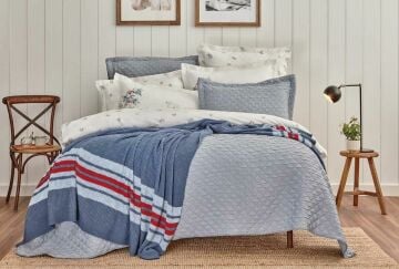 Yataş Bedding Çift Kişilik 8 Parça Fall Winter Seti Belisima - Mavi