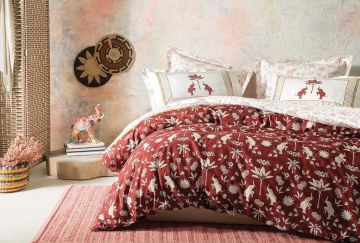 Yataş Bedding Çift Kişilik XL Solaris Rnf Nevresim Takımı Kiremit