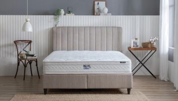 Yataş Bedding 120x200 Blue Star - Lento Baza - Somni Başlık Set - 21601 Bej