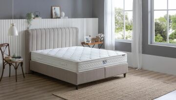 Yataş Bedding 140x190 Blue Star - Lento Baza - Somni Başlık Set - 21601 Bej