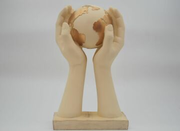 Biev Elde Dünya Biblo Beyaz 18x30 cm