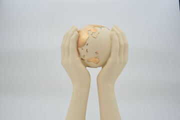 Biev Elde Dünya Biblo Beyaz 18x30 cm