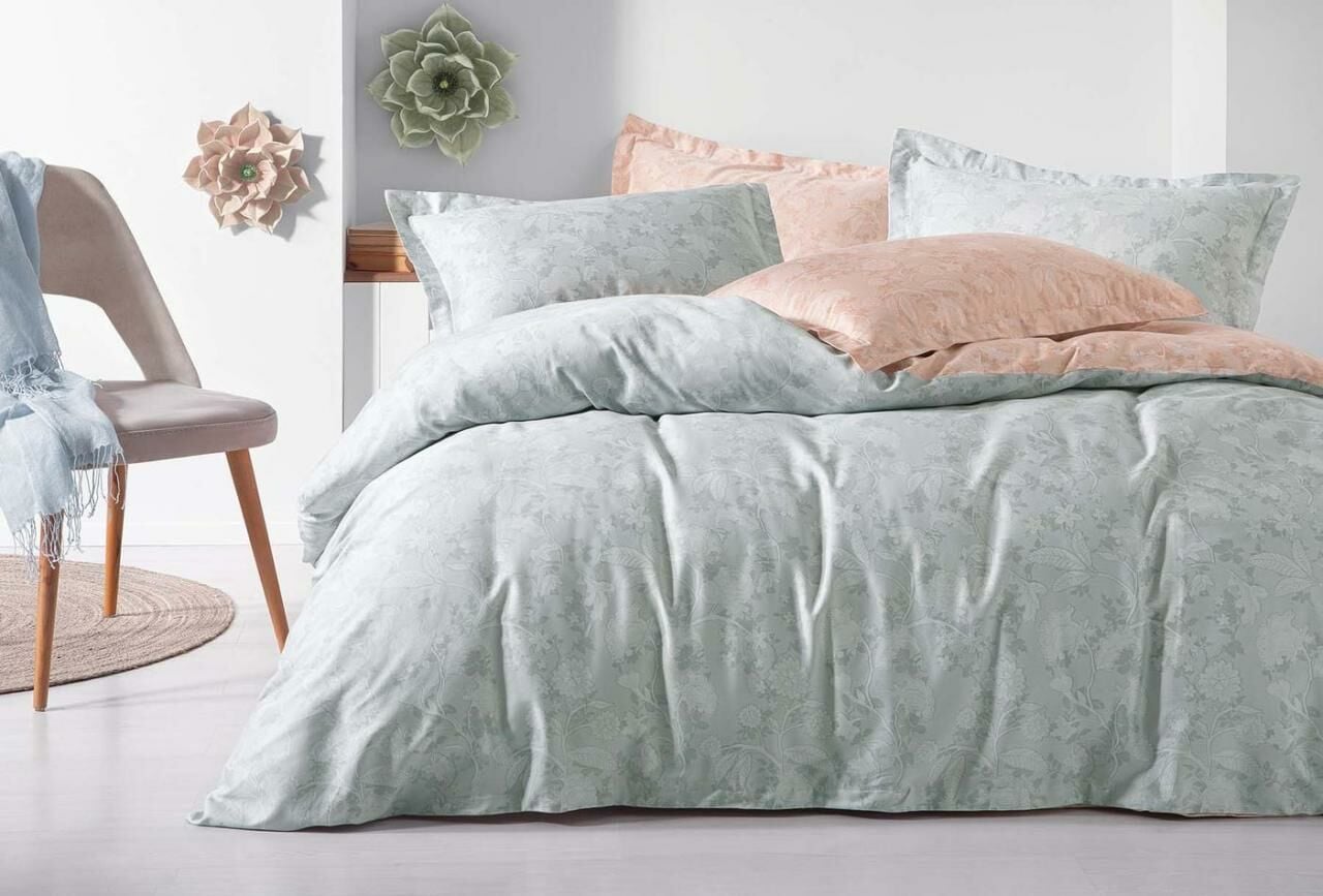 Yataş Bedding Çift Kişilik Madelin Saten Nevresim Takımı - Nil Yeşili