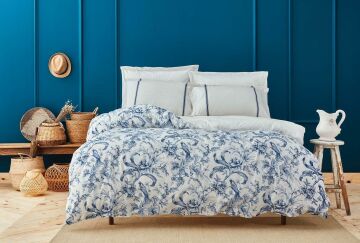 Yataş Bedding Çift Kişilik XL Hermosa Rnf Nevresim Takımı Mavi