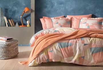 Yataş Bedding Çift Kişilik Estela Battaniye Nevresim Takımı Seti Turuncu