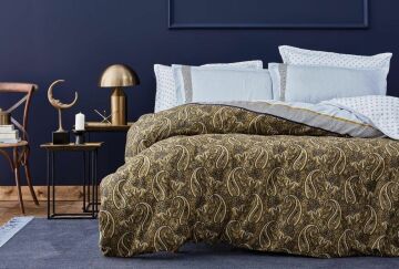 Yataş Bedding Çift Kişilik Valeri Saten Nevresim Takımı - Safran