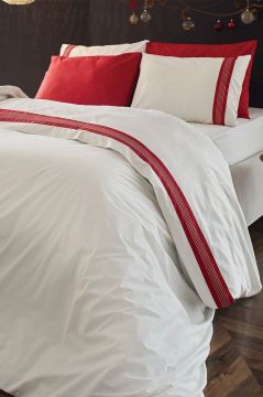 Yataş Bedding Çift Kişilik XL Rnf Nakışlı Nevresim Takımı - Alba (Kırmızı)
