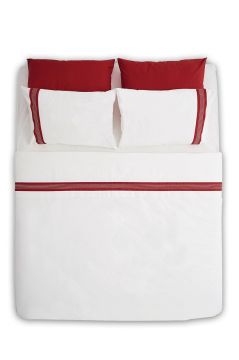 Yataş Bedding Çift Kişilik XL Rnf Nakışlı Nevresim Takımı - Alba (Kırmızı)