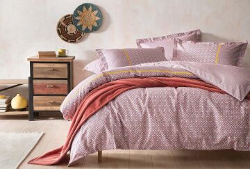 Yataş Bedding Tek Kişilik Hilaris Battaniye Nevresim Takımı Seti Kiremit