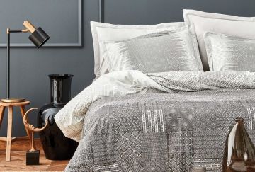 Yataş Bedding Çift Kişilik Lorin Rnf Nevresim Takımı - Gri