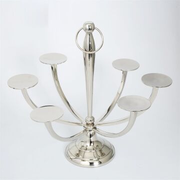 Biev Halkalı Mumluk Gümüş 45x80cm