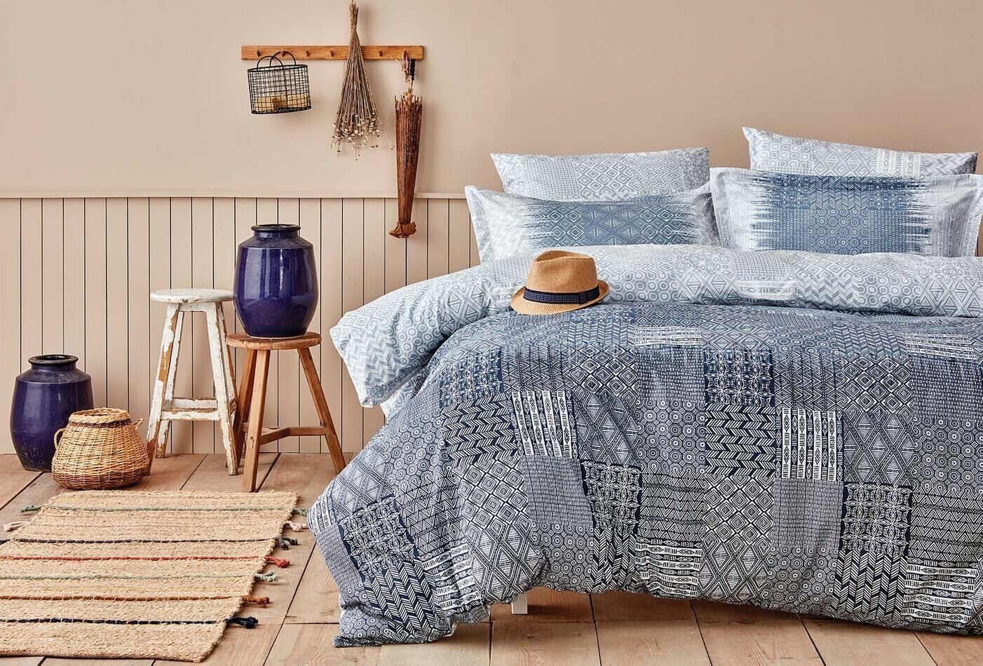 Yataş Bedding Çift Kişilik XL Lorin Rnf Nevresim Takımı Mavi