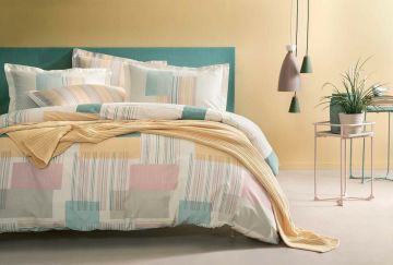 Yataş Bedding Tek Kişilik 4 Parça Triko Battaniyeli Nevresim Takımı Seti Balera - Safran