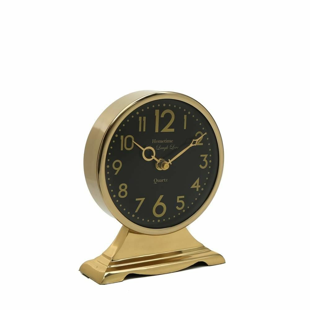 Biev Mat Antik Pirinç Masa Saati 17x6x21 cm/AK.IV0054