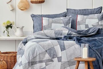 Yataş Bedding Tek Kişilik 4 Parça Wellsoft Battaniyeli Nevresim Takımı Seti Estela - Indigo